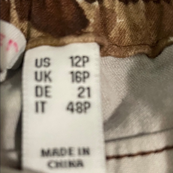 Isaac Mizrahi Brown Floral Ankle Jeans - Picture 2 of 6